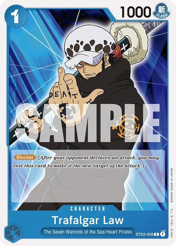 Image for Trafalgar Law (ST03-008) (3008) (Starter Deck 17: BLUE Donquixote Doflamingo) - One Piece Card Game
