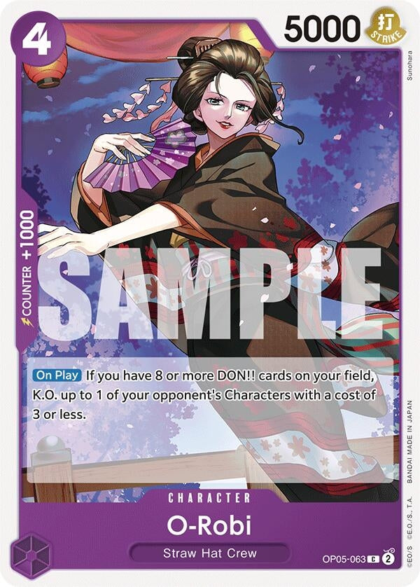 Image for O-Robi (OP05-063) (Starter Deck 18: PURPLE Monkey.D.Luffy) - One Piece Card Game