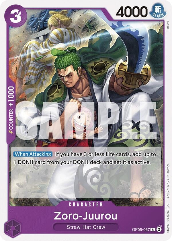 Image for Zoro-Juurou (OP05-067) (OP05-067) (Starter Deck 18: PURPLE Monkey.D.Luffy) - One Piece Card Game