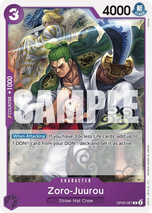 Image for Zoro-Juurou (OP05-067) (OP05-067) (Starter Deck 18: PURPLE Monkey.D.Luffy) - One Piece Card Game