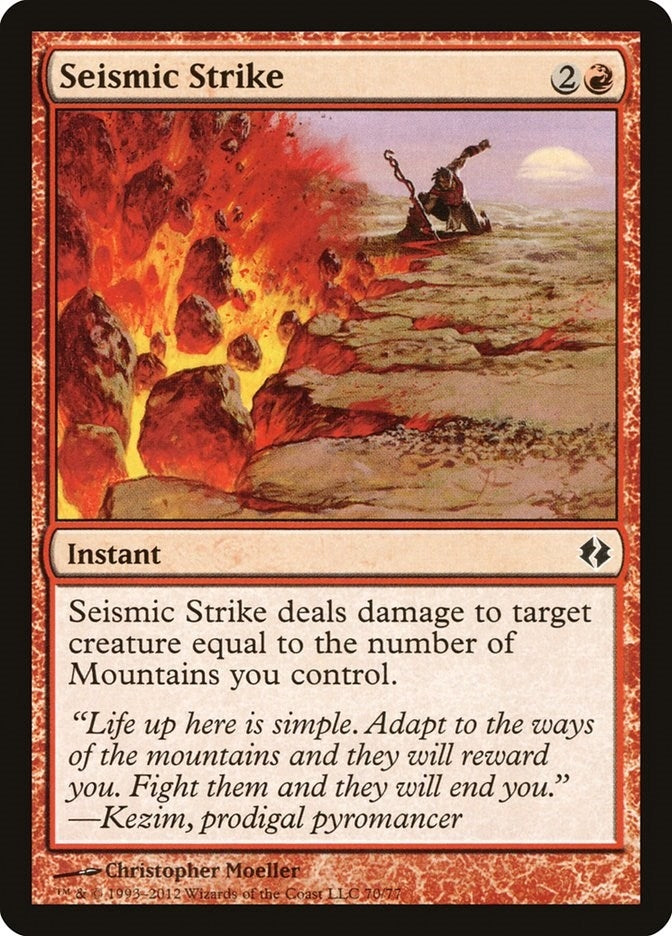Image for Seismic Strike (70) (Duel Decks: Venser vs. Koth) - Magic: The Gathering