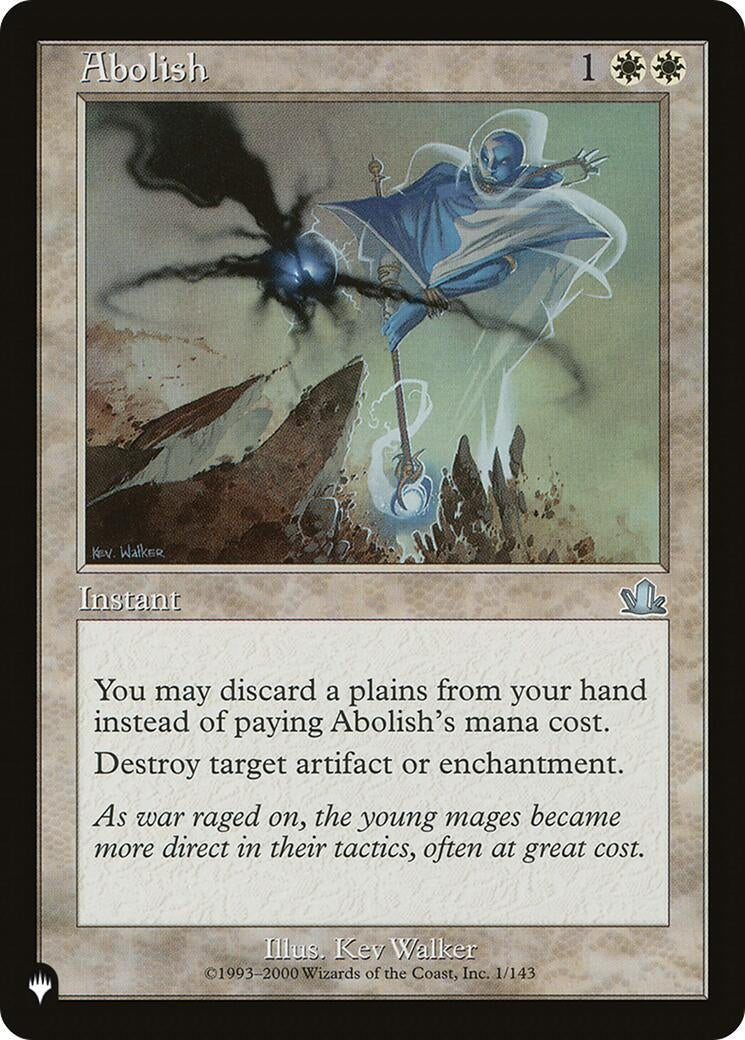 Image for Abolish (1/143) (The List Reprints) - Magic: The Gathering