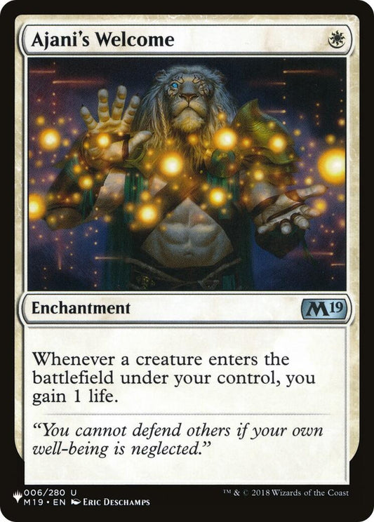 Image for Ajani's Welcome (006/280) (The List Reprints) - Magic: The Gathering