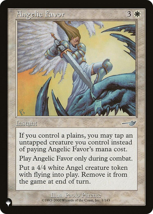 Image for Angelic Favor (1/143) (The List Reprints) - Magic: The Gathering