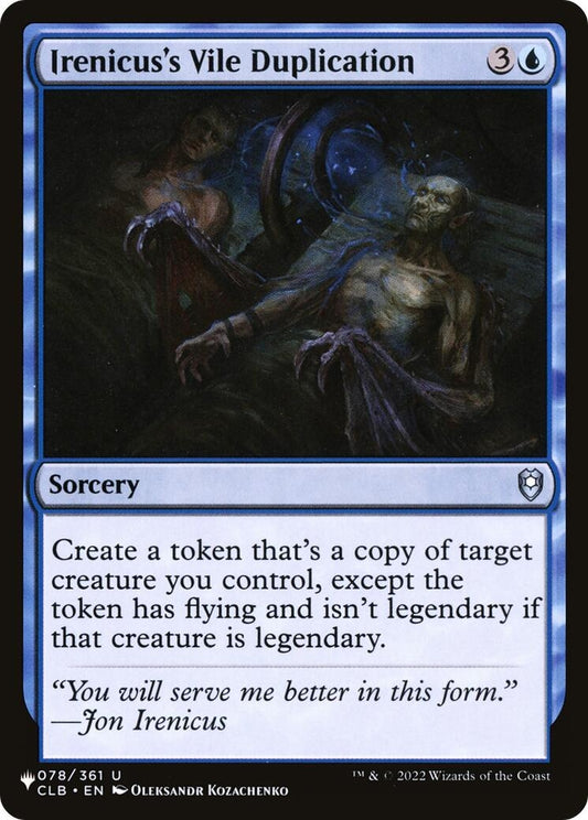 Image for Irenicus's Vile Duplication (078/361) (The List Reprints) - Magic: The Gathering