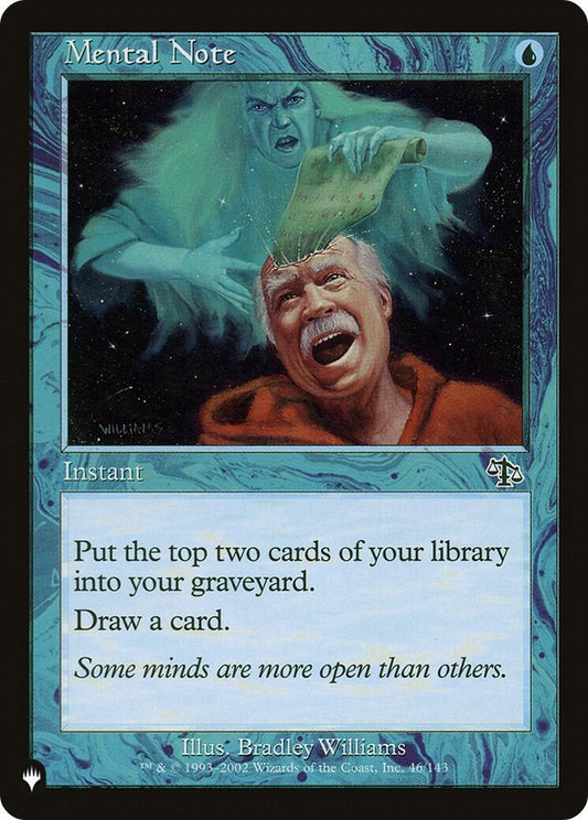 Image for Mental Note (46/143) (The List Reprints) - Magic: The Gathering