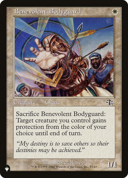 Image for Benevolent Bodyguard (5/143) (The List Reprints) - Magic: The Gathering