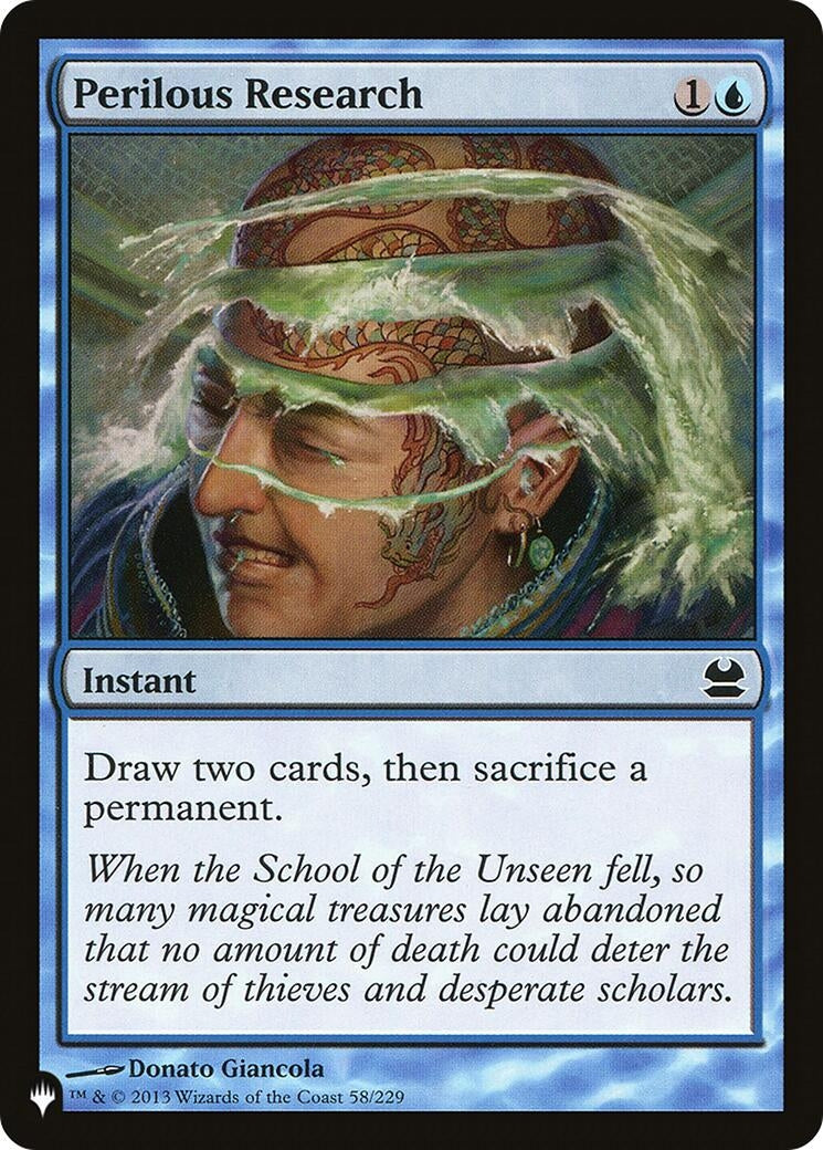 Image for Perilous Research (58/229) (The List Reprints) - Magic: The Gathering