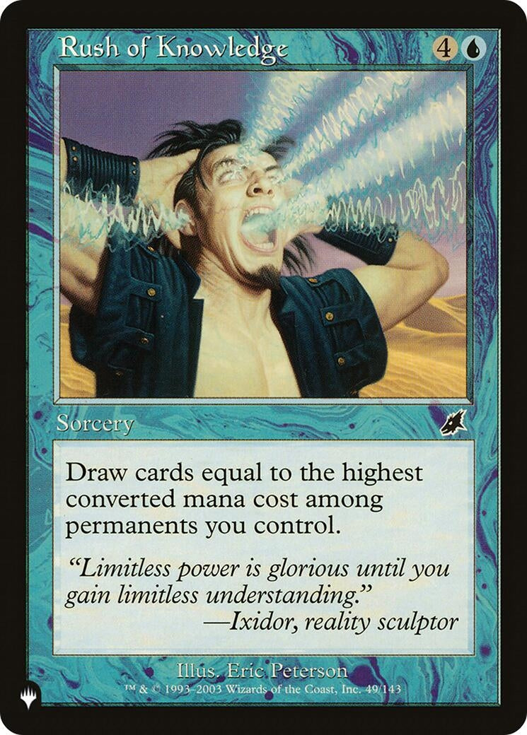 Image for Rush of Knowledge (49/143) (The List Reprints) - Magic: The Gathering