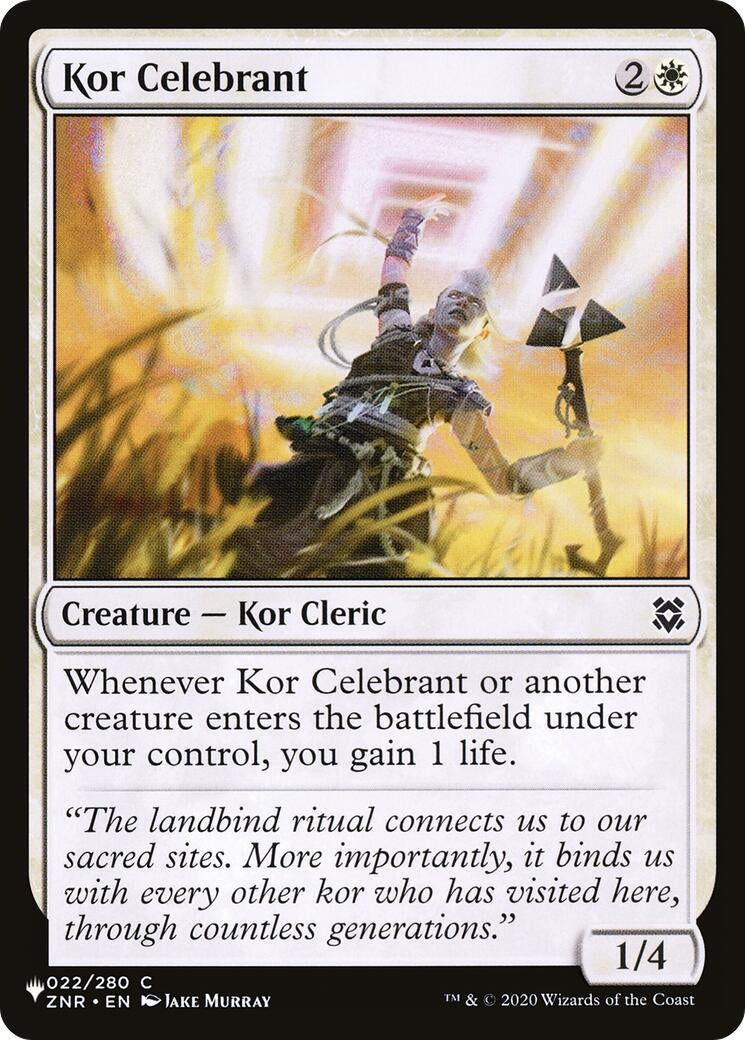 Image for Kor Celebrant (022/280) (The List Reprints) - Magic: The Gathering