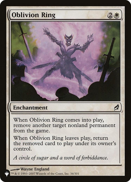 Image for Oblivion Ring (34/301) (The List Reprints) - Magic: The Gathering