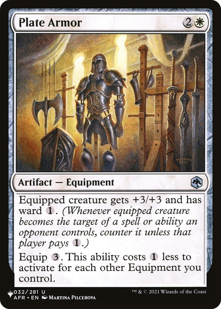 Image for Plate Armor (032/281) (The List Reprints) - Magic: The Gathering