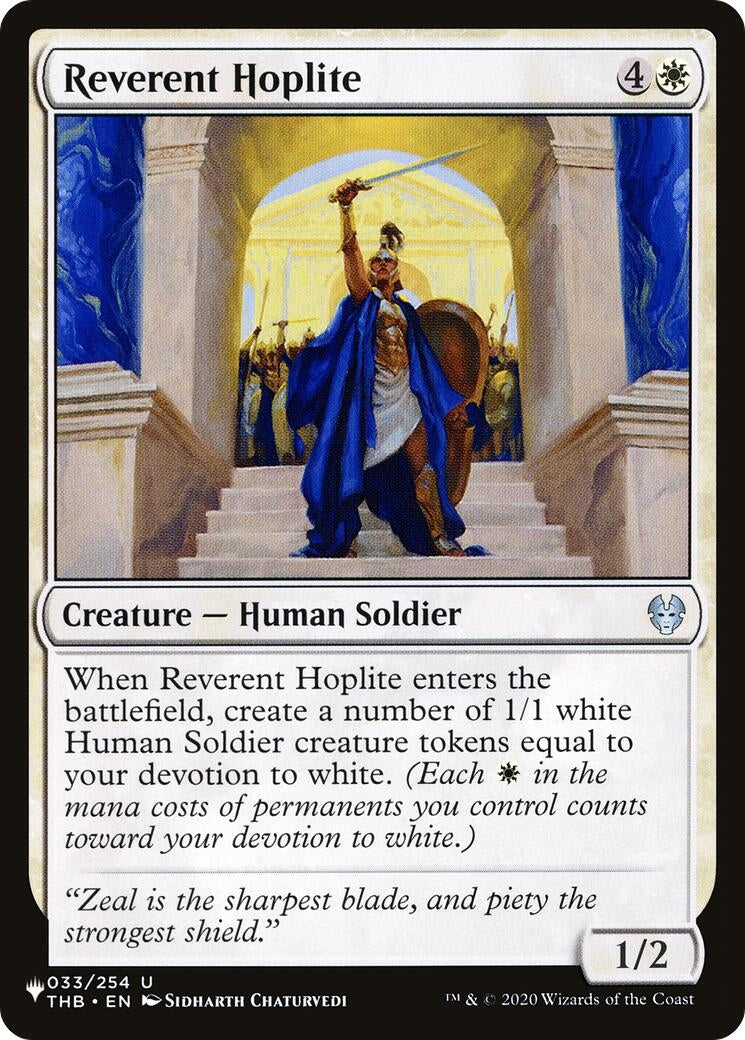 Image for Reverent Hoplite (033/254) (The List Reprints) - Magic: The Gathering