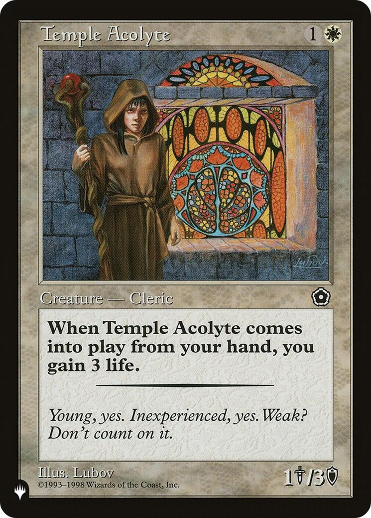 Image for Temple Acolyte (The List Reprints) - Magic: The Gathering