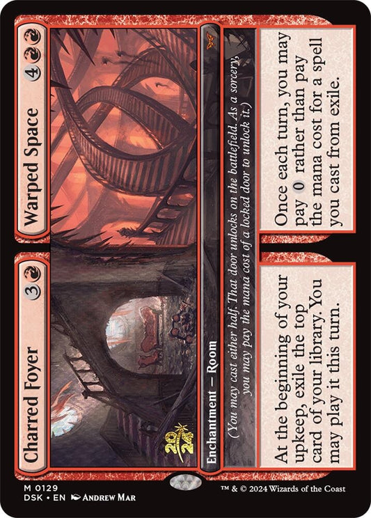 Image for Charred Foyer // Warped Space (129) (Prerelease Cards) - Magic: The Gathering