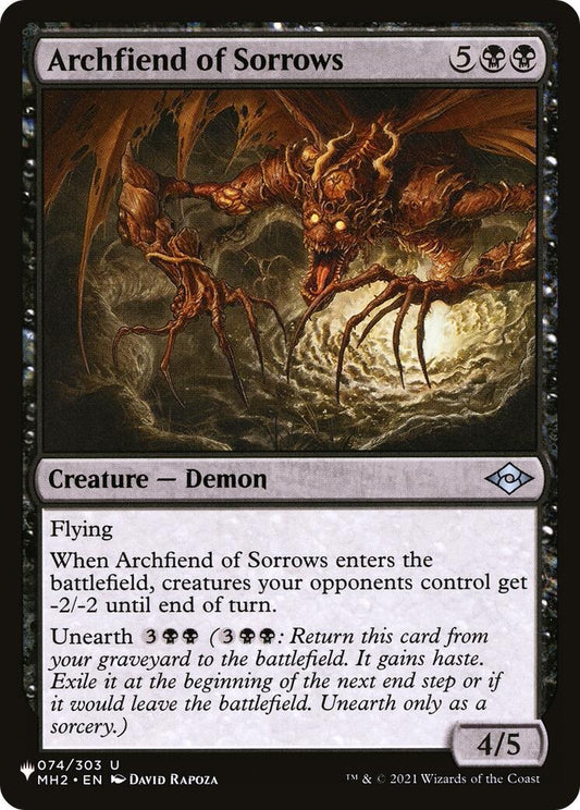 Image for Archfiend of Sorrows (074/303) (The List Reprints) - Magic: The Gathering