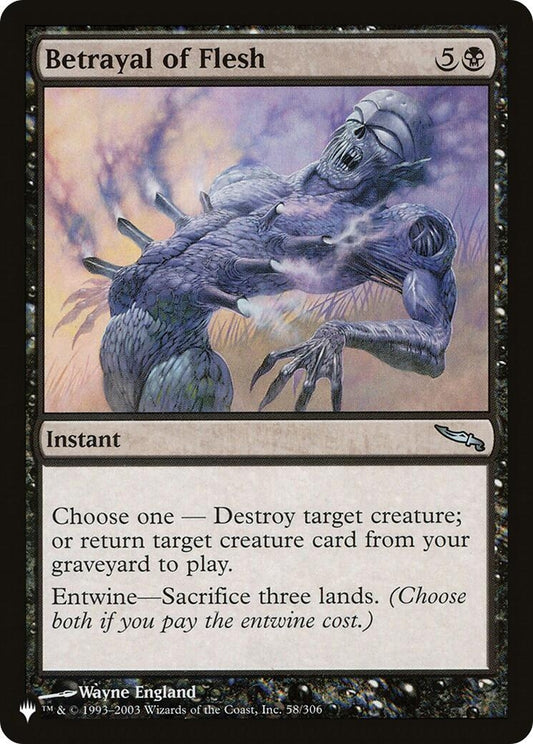 Image for Betrayal of Flesh (58/306) (The List Reprints) - Magic: The Gathering