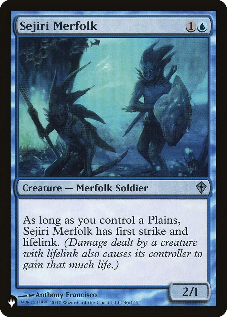 Image for Sejiri Merfolk (36/145) (The List Reprints) - Magic: The Gathering