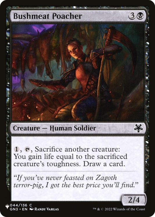 Image for Bushmeat Poacher (044/136) (The List Reprints) - Magic: The Gathering