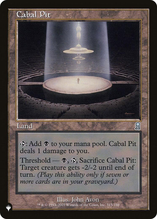 Image for Cabal Pit (315/350) (The List Reprints) - Magic: The Gathering