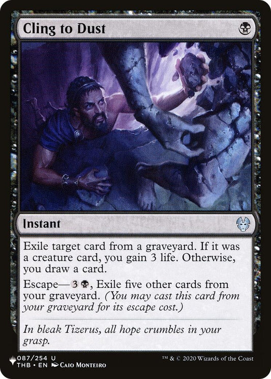 Image for Cling to Dust (087/254) (The List Reprints) - Magic: The Gathering