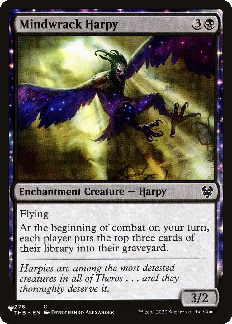 Image for Mindwrack Harpy (276/254) (The List Reprints) - Magic: The Gathering