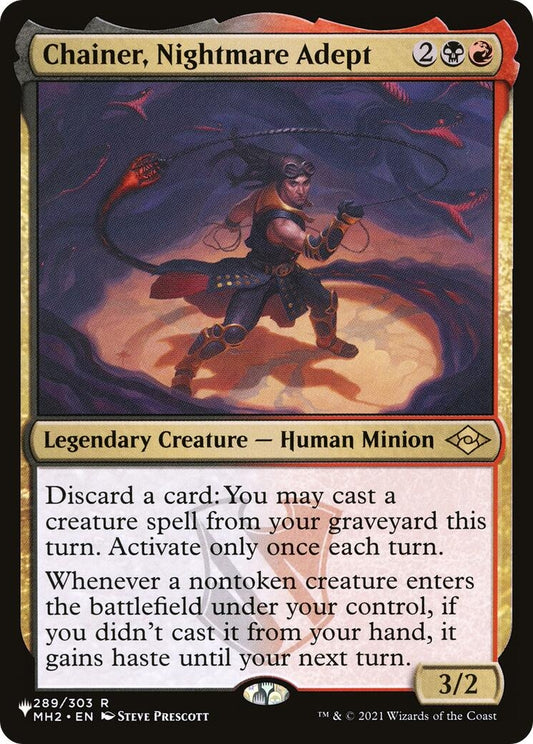 Image for Chainer, Nightmare Adept (289/303) (The List Reprints) - Magic: The Gathering