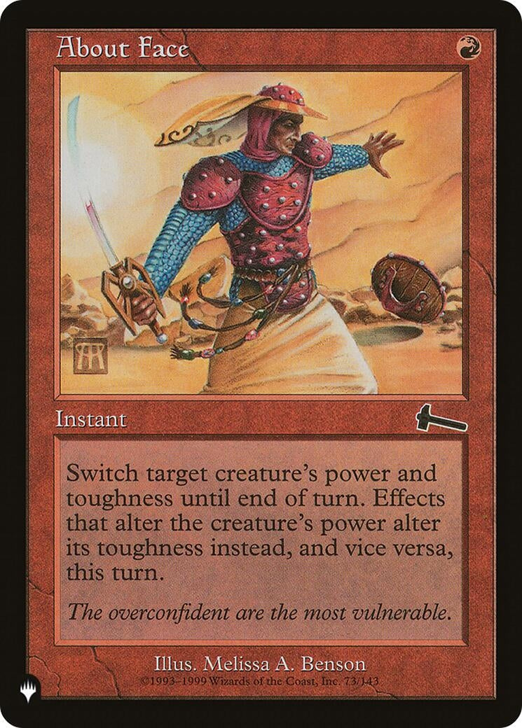 Image for About Face (73/143) (The List Reprints) - Magic: The Gathering