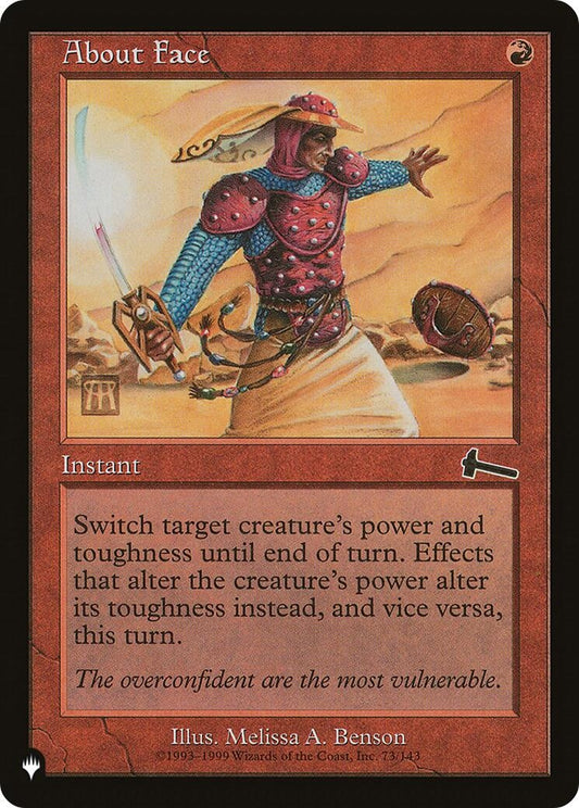Image for About Face (73/143) (The List Reprints) - Magic: The Gathering