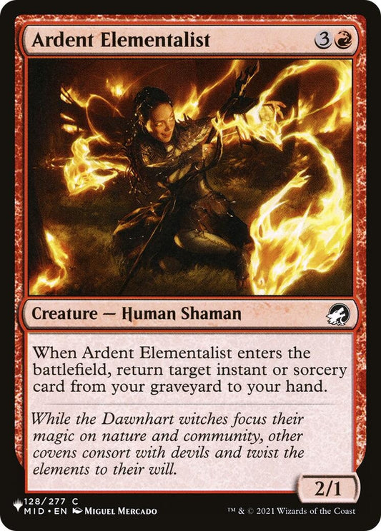 Image for Ardent Elementalist (128/277) (The List Reprints) - Magic: The Gathering