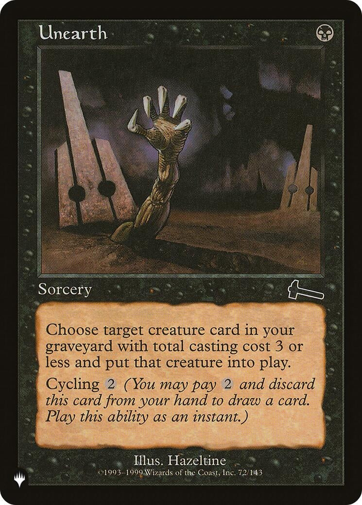 Image for Unearth (72/143) (The List Reprints) - Magic: The Gathering