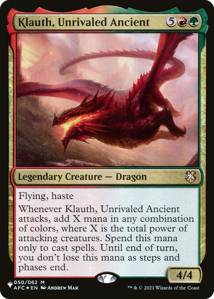 Image for Klauth, Unrivaled Ancient (050/062) (The List Reprints) - Magic: The Gathering