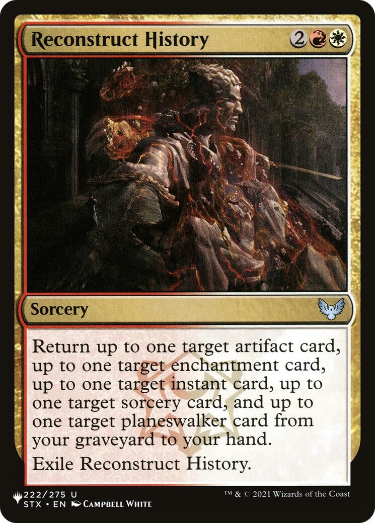 Image for Reconstruct History (222/275) (The List Reprints) - Magic: The Gathering