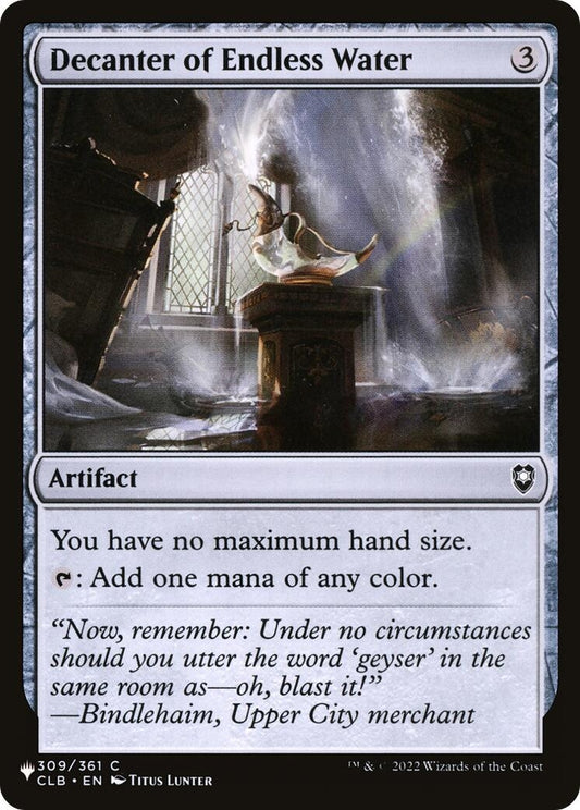 Image for Decanter of Endless Water (309/361) (The List Reprints) - Magic: The Gathering