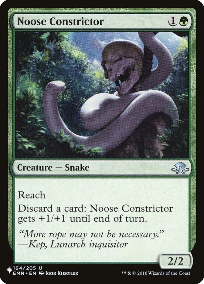 Image for Noose Constrictor (164/205) (The List Reprints) - Magic: The Gathering