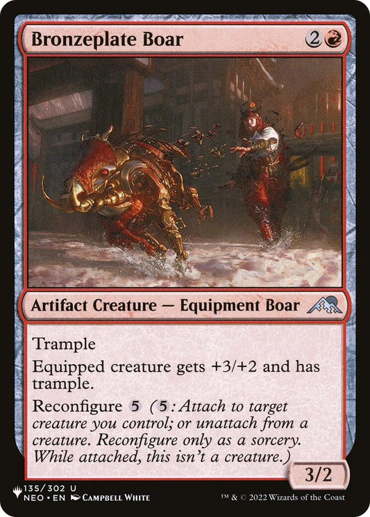 Image for Bronzeplate Boar (135/302) (The List Reprints) - Magic: The Gathering