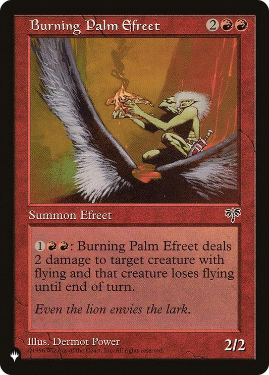 Image for Burning Palm Efreet (The List Reprints) - Magic: The Gathering