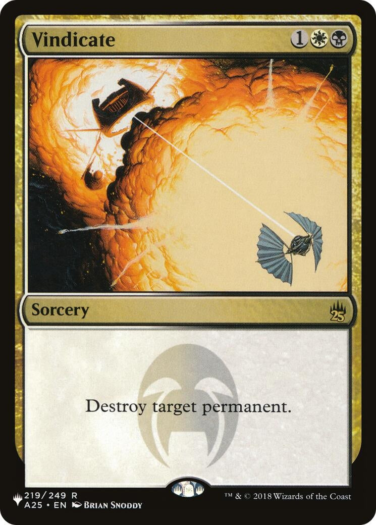 Image for Vindicate (219/249) (The List Reprints) - Magic: The Gathering