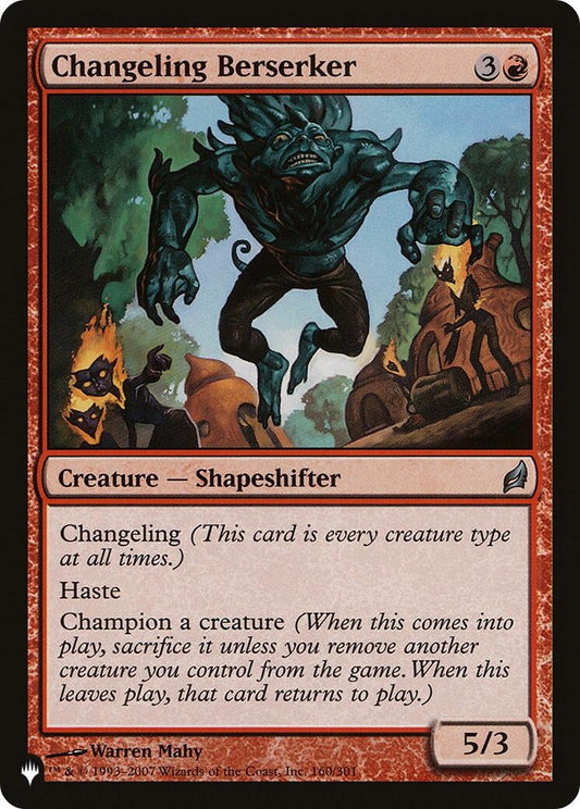 Image for Changeling Berserker (160/301) (The List Reprints) - Magic: The Gathering