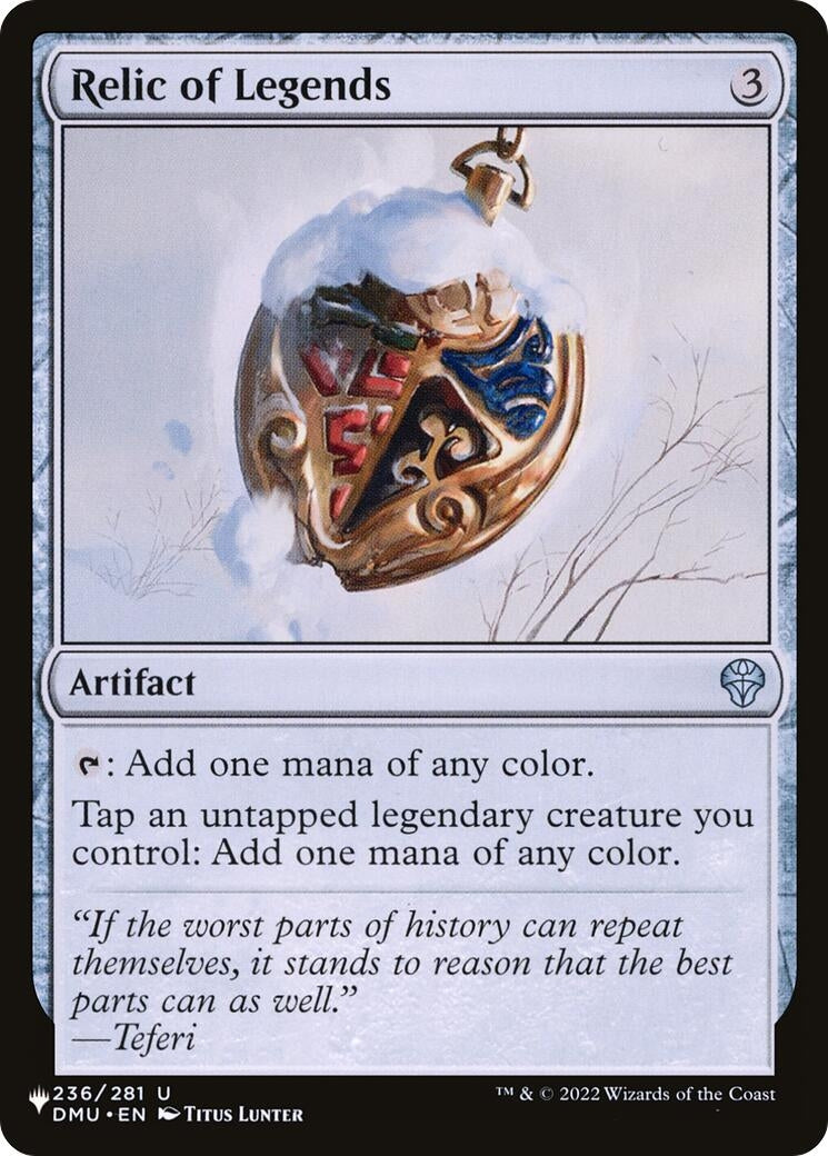 Image for Relic of Legends (236/281) (The List Reprints) - Magic: The Gathering