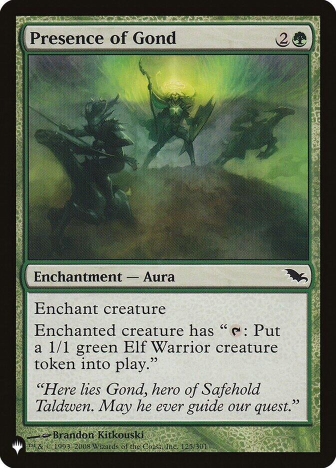 Image for Presence of Gond (125/301) (The List Reprints) - Magic: The Gathering