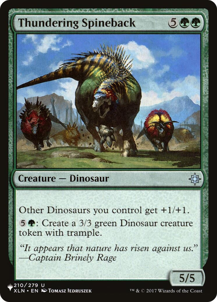Image for Thundering Spineback (210/279) (The List Reprints) - Magic: The Gathering