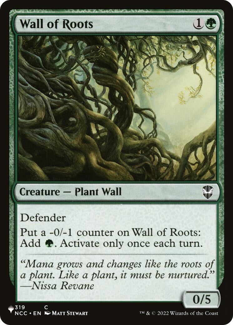 Image for Wall of Roots (319/093) (The List Reprints) - Magic: The Gathering