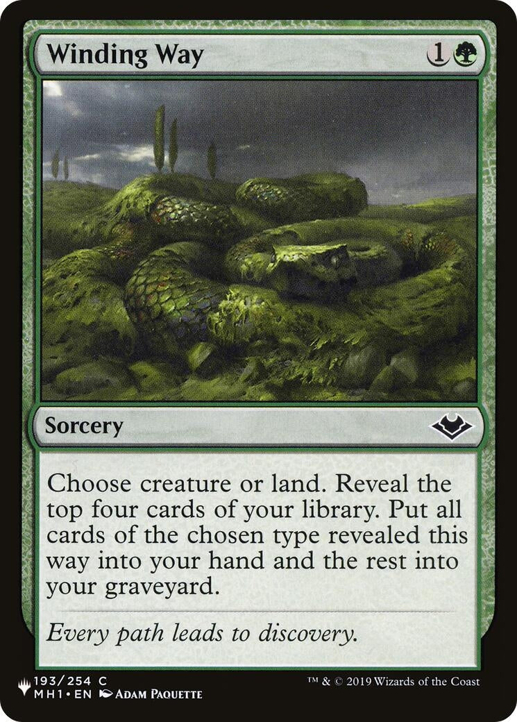 Image for Winding Way (193/254) (The List Reprints) - Magic: The Gathering
