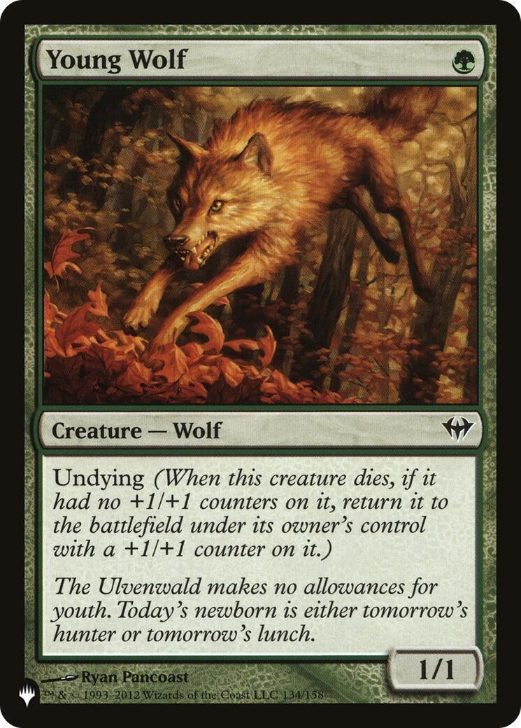 Image for Young Wolf (134/158) (The List Reprints) - Magic: The Gathering