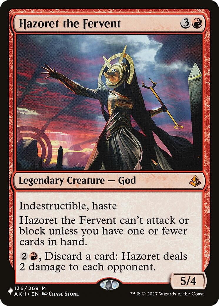 Image for Hazoret the Fervent (136/269) (The List Reprints) - Magic: The Gathering
