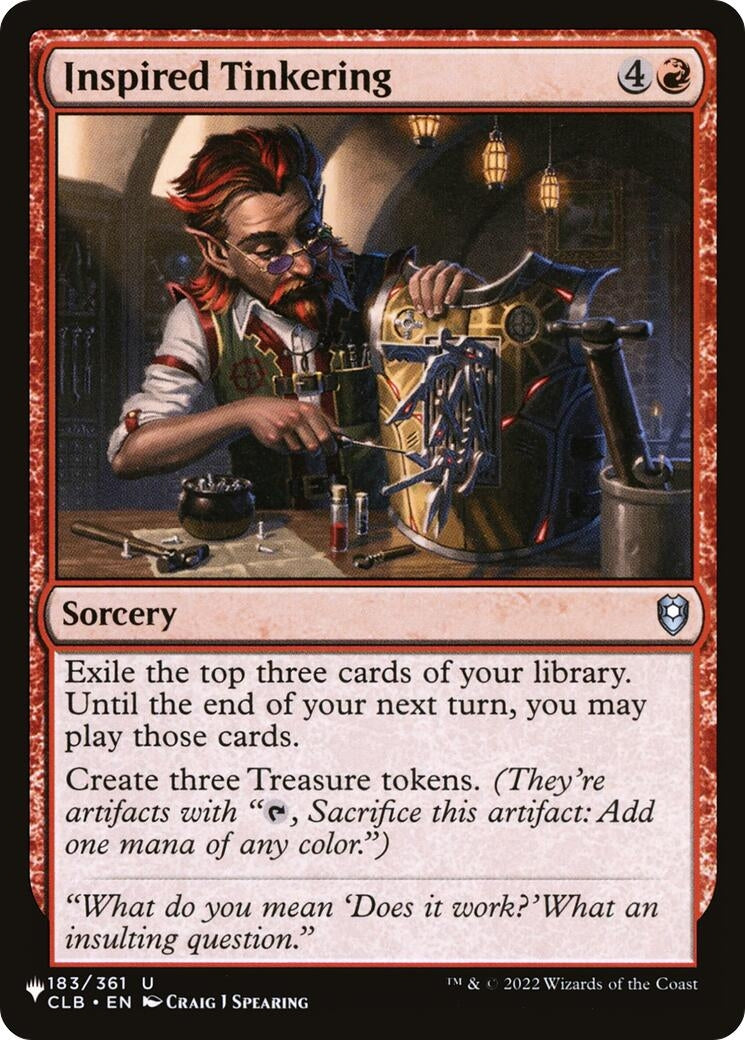 Image for Inspired Tinkering (183/361) (The List Reprints) - Magic: The Gathering