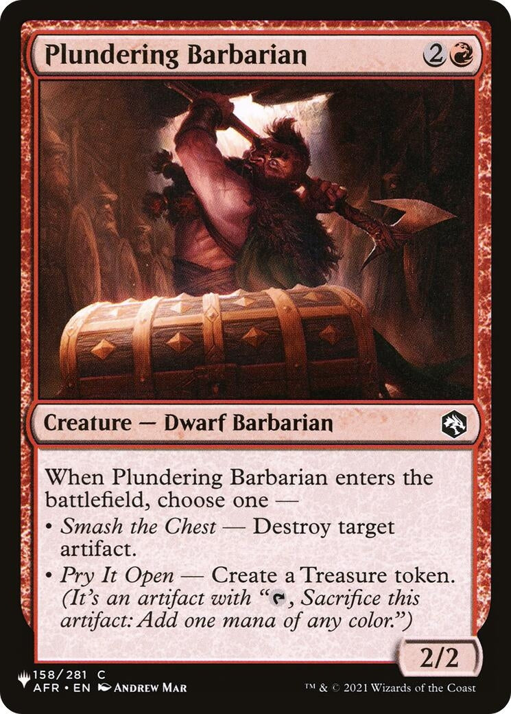 Image for Plundering Barbarian (158/281) (The List Reprints) - Magic: The Gathering