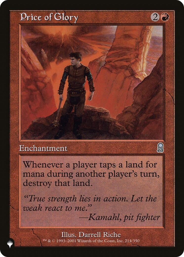 Image for Price of Glory (214/350) (The List Reprints) - Magic: The Gathering