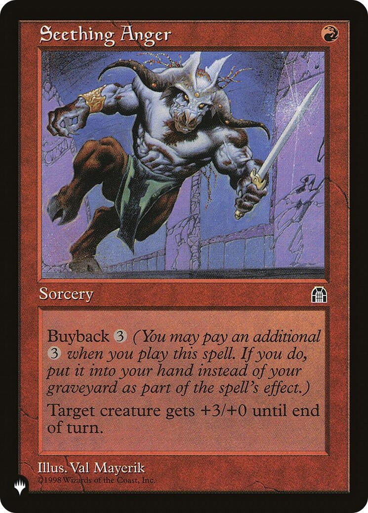 Image for Seething Anger (The List Reprints) - Magic: The Gathering